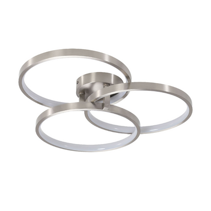 Three ring design, contemporary semi-flush mount with inner ring illumination Ceiling lamp