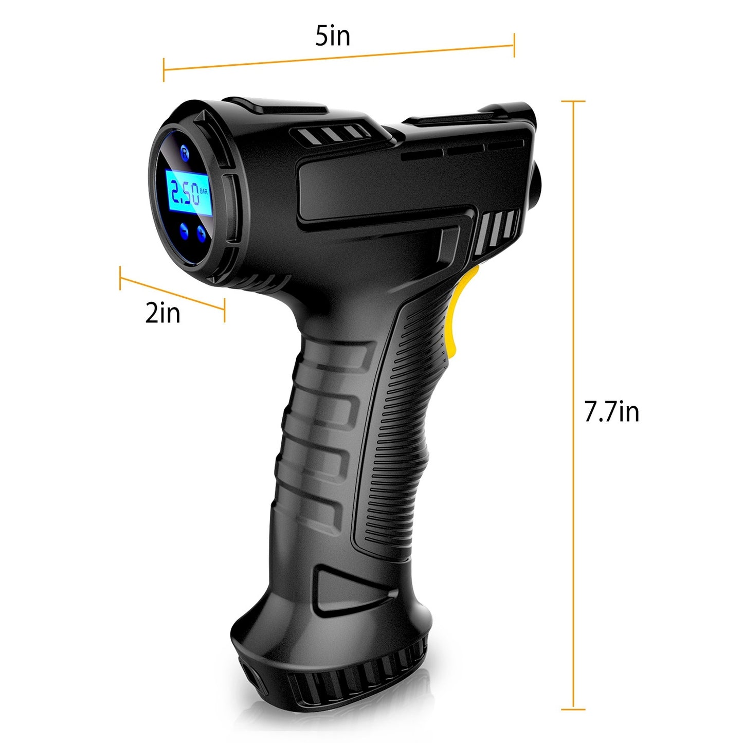 Portable Car Tire Inflator DC 12V Digital Car Air Pump Compressor Electric Air Pump with LED Light 150PSI