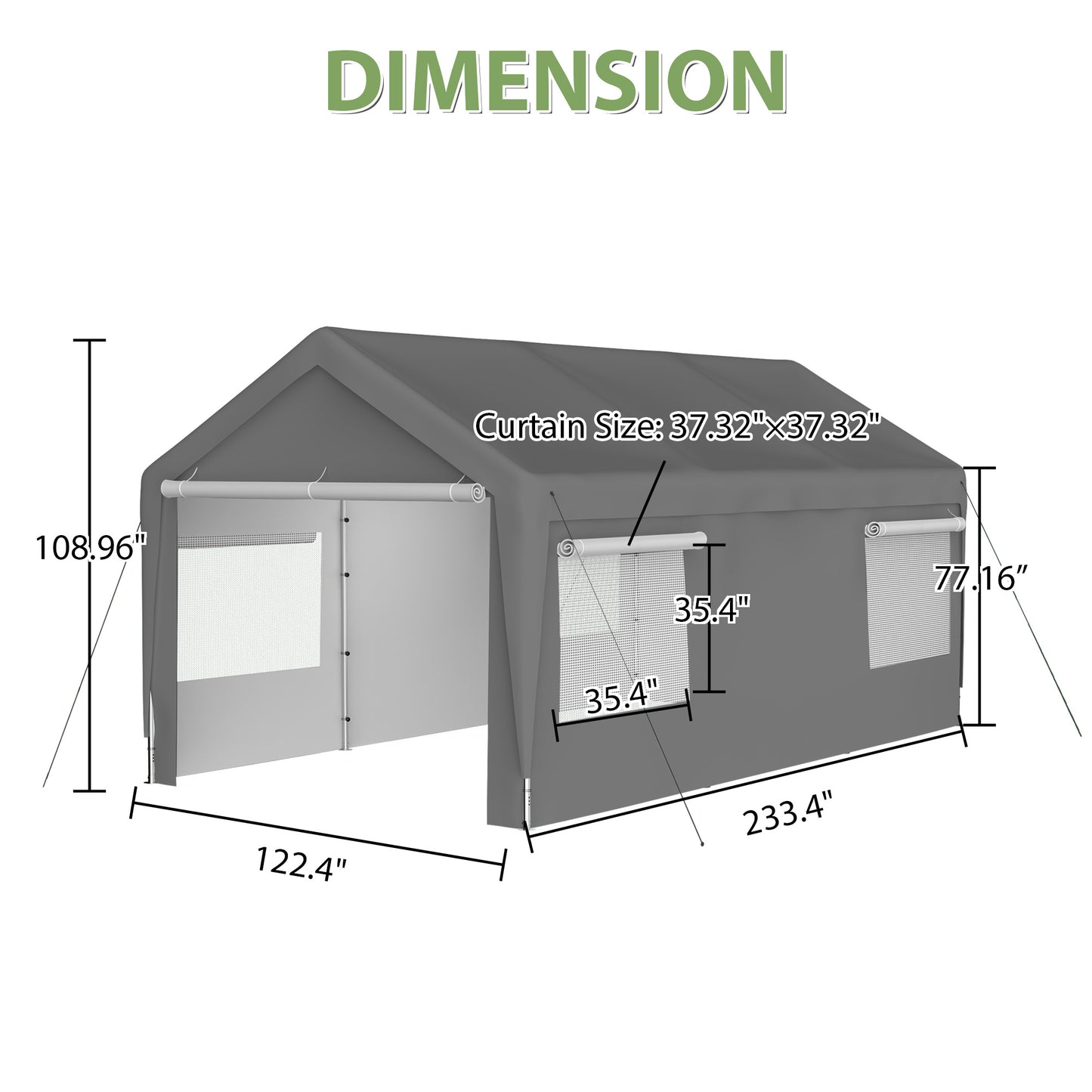 10x20 ft Heavy Duty Carport